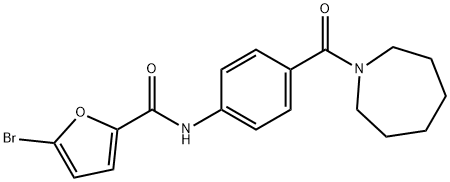 N-[4-(1-azepanylcarbonyl)phenyl]-5-bromo-2-furamide Struktur