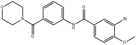 3-bromo-4-methoxy-N-[3-(4-morpholinylcarbonyl)phenyl]benzamide Structure