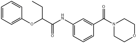 N-[3-(4-morpholinylcarbonyl)phenyl]-2-phenoxybutanamide Struktur