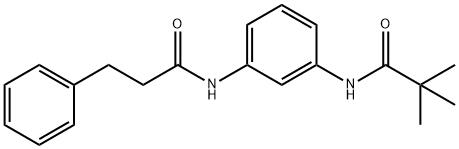 2,2-dimethyl-N-{3-[(3-phenylpropanoyl)amino]phenyl}propanamide Struktur