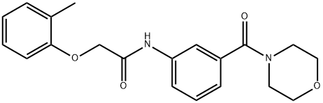 2-(2-methylphenoxy)-N-[3-(4-morpholinylcarbonyl)phenyl]acetamide Struktur