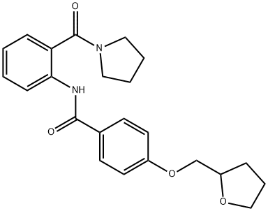 N-[2-(1-pyrrolidinylcarbonyl)phenyl]-4-(tetrahydro-2-furanylmethoxy)benzamide Struktur