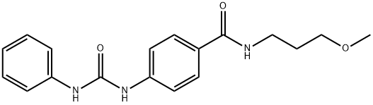 4-[(anilinocarbonyl)amino]-N-(3-methoxypropyl)benzamide Struktur