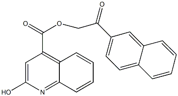 2-(2-naphthyl)-2-oxoethyl 2-hydroxy-4-quinolinecarboxylate Struktur