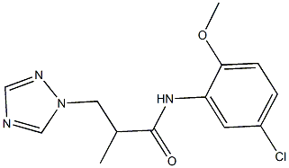 N-(5-chloro-2-methoxyphenyl)-2-methyl-3-(1H-1,2,4-triazol-1-yl)propanamide Struktur