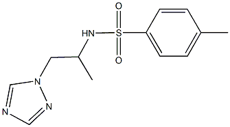 4-methyl-N-[1-methyl-2-(1H-1,2,4-triazol-1-yl)ethyl]benzenesulfonamide Struktur