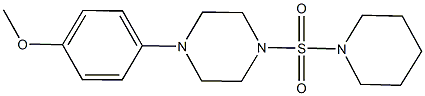 methyl 4-[4-(1-piperidinylsulfonyl)-1-piperazinyl]phenyl ether Struktur