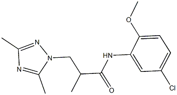 N-(5-chloro-2-methoxyphenyl)-3-(3,5-dimethyl-1H-1,2,4-triazol-1-yl)-2-methylpropanamide Struktur