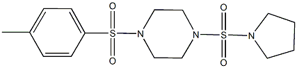 1-[(4-methylphenyl)sulfonyl]-4-(1-pyrrolidinylsulfonyl)piperazine Struktur