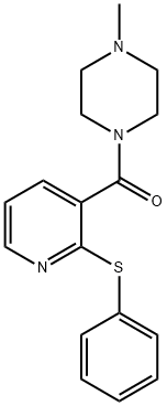 1-methyl-4-{[2-(phenylsulfanyl)-3-pyridinyl]carbonyl}piperazine Struktur