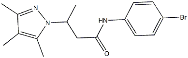 N-(4-bromophenyl)-3-(3,4,5-trimethyl-1H-pyrazol-1-yl)butanamide Struktur