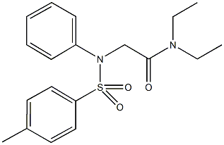 N,N-diethyl-2-{[(4-methylphenyl)sulfonyl]anilino}acetamide Struktur