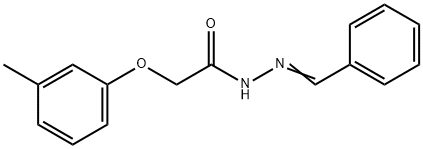 N'-benzylidene-2-(3-methylphenoxy)acetohydrazide Struktur