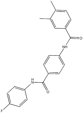 N-{4-[(4-fluoroanilino)carbonyl]phenyl}-3,4-dimethylbenzamide Struktur