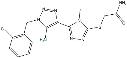 2-({5-[5-amino-1-(2-chlorobenzyl)-1H-1,2,3-triazol-4-yl]-4-methyl-4H-1,2,4-triazol-3-yl}sulfanyl)acetamide Struktur