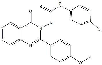 N-(4-chlorophenyl)-N'-(2-(4-methoxyphenyl)-4-oxo-3(4H)-quinazolinyl)thiourea Struktur