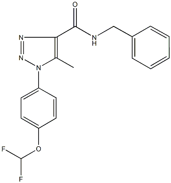 N-benzyl-1-[4-(difluoromethoxy)phenyl]-5-methyl-1H-1,2,3-triazole-4-carboxamide Struktur