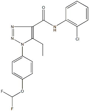 N-(2-chlorophenyl)-1-[4-(difluoromethoxy)phenyl]-5-ethyl-1H-1,2,3-triazole-4-carboxamide Struktur