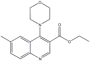 ethyl 6-methyl-4-(4-morpholinyl)-3-quinolinecarboxylate Struktur