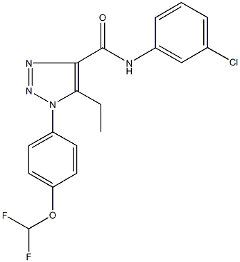 N-(3-chlorophenyl)-1-[4-(difluoromethoxy)phenyl]-5-ethyl-1H-1,2,3-triazole-4-carboxamide Struktur