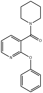 phenyl 3-(1-piperidinylcarbonyl)-2-pyridinyl ether Struktur