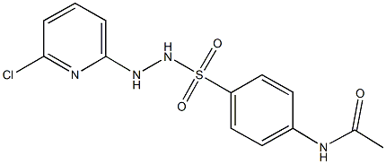 N-(4-{[2-(6-chloro-2-pyridinyl)hydrazino]sulfonyl}phenyl)acetamide Struktur