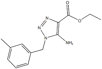 ethyl 5-amino-1-(3-methylbenzyl)-1H-1,2,3-triazole-4-carboxylate Struktur