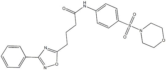 N-[4-(4-morpholinylsulfonyl)phenyl]-4-(3-phenyl-1,2,4-oxadiazol-5-yl)butanamide Struktur