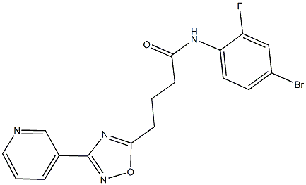 N-(4-bromo-2-fluorophenyl)-4-[3-(3-pyridinyl)-1,2,4-oxadiazol-5-yl]butanamide Struktur