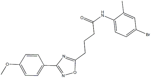 N-(4-bromo-2-methylphenyl)-4-[3-(4-methoxyphenyl)-1,2,4-oxadiazol-5-yl]butanamide Struktur