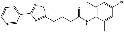 N-(4-bromo-2,6-dimethylphenyl)-4-[3-(3-pyridinyl)-1,2,4-oxadiazol-5-yl]butanamide Struktur