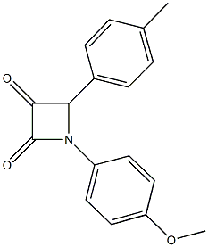 1-(4-methoxyphenyl)-4-(4-methylphenyl)-2,3-azetidinedione Struktur