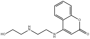 4-({2-[(2-hydroxyethyl)amino]ethyl}amino)-2H-chromen-2-one Struktur