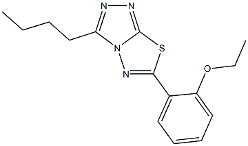 3-butyl-6-(2-ethoxyphenyl)[1,2,4]triazolo[3,4-b][1,3,4]thiadiazole Struktur