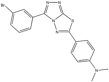 N-{4-[3-(3-bromophenyl)[1,2,4]triazolo[3,4-b][1,3,4]thiadiazol-6-yl]phenyl}-N,N-dimethylamine Struktur