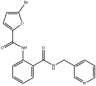 5-bromo-N-(2-{[(3-pyridinylmethyl)amino]carbonyl}phenyl)-2-furamide Struktur