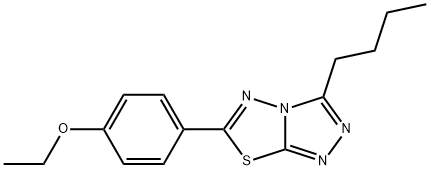 3-butyl-6-(4-ethoxyphenyl)[1,2,4]triazolo[3,4-b][1,3,4]thiadiazole Struktur