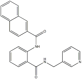 N-(2-{[(3-pyridinylmethyl)amino]carbonyl}phenyl)-2-naphthamide Struktur