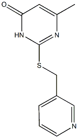 6-methyl-2-[(3-pyridinylmethyl)sulfanyl]-4(3H)-pyrimidinone Struktur