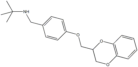 N-(tert-butyl)-N-[4-(2,3-dihydro-1,4-benzodioxin-2-ylmethoxy)benzyl]amine Struktur