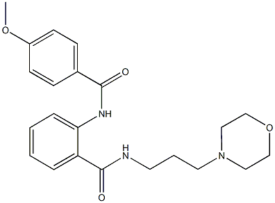 2-[(4-methoxybenzoyl)amino]-N-[3-(4-morpholinyl)propyl]benzamide Struktur