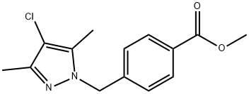 methyl 4-[(4-chloro-3,5-dimethyl-1H-pyrazol-1-yl)methyl]benzoate Struktur