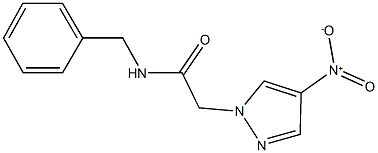 N-benzyl-2-{4-nitro-1H-pyrazol-1-yl}acetamide Struktur