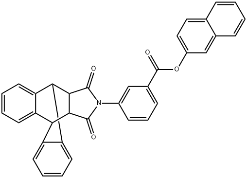 2-naphthyl 3-(16,18-dioxo-17-azapentacyclo[6.6.5.0~2,7~.0~9,14~.0~15,19~]nonadeca-2,4,6,9,11,13-hexaen-17-yl)benzoate Struktur