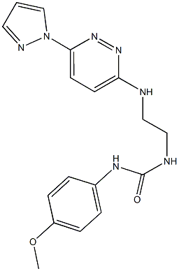 N-(4-methoxyphenyl)-N'-(2-{[6-(1H-pyrazol-1-yl)-3-pyridazinyl]amino}ethyl)urea Struktur