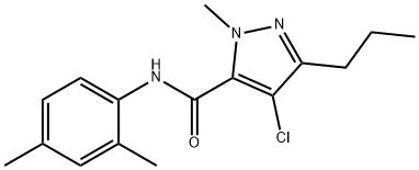 4-chloro-N-(2,4-dimethylphenyl)-1-methyl-3-propyl-1H-pyrazole-5-carboxamide Struktur