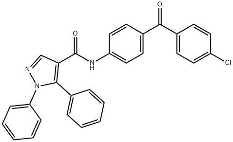 N-[4-(4-chlorobenzoyl)phenyl]-1,5-diphenyl-1H-pyrazole-4-carboxamide Struktur