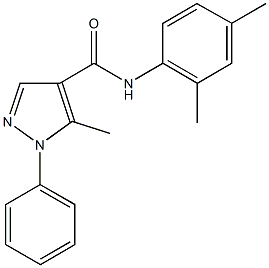 N-(2,4-dimethylphenyl)-5-methyl-1-phenyl-1H-pyrazole-4-carboxamide Struktur