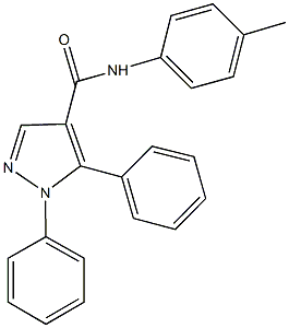 N-(4-methylphenyl)-1,5-diphenyl-1H-pyrazole-4-carboxamide Struktur