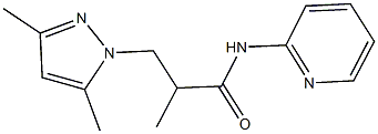 3-(3,5-dimethyl-1H-pyrazol-1-yl)-2-methyl-N-(2-pyridinyl)propanamide Struktur